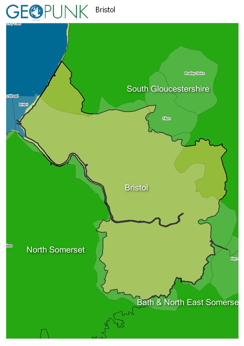 map of Bristol