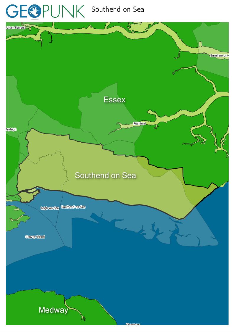 map of Southend On Sea