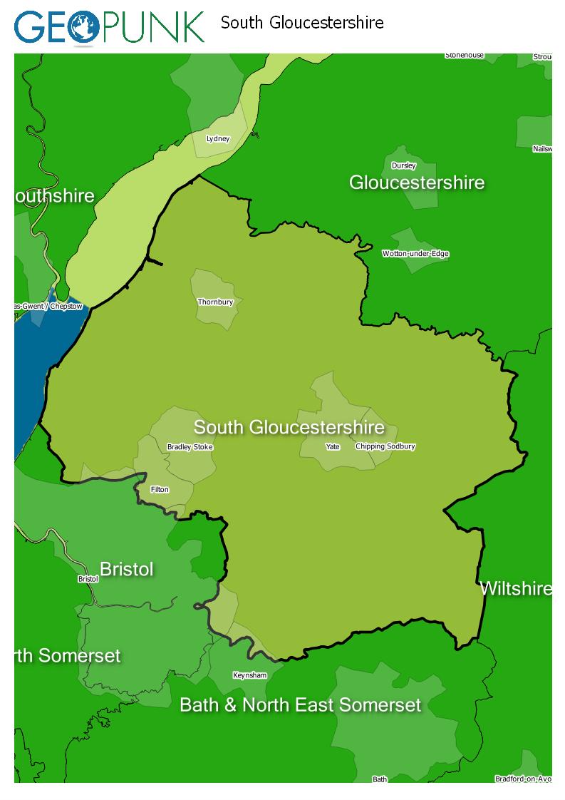 map of South Gloucestershire