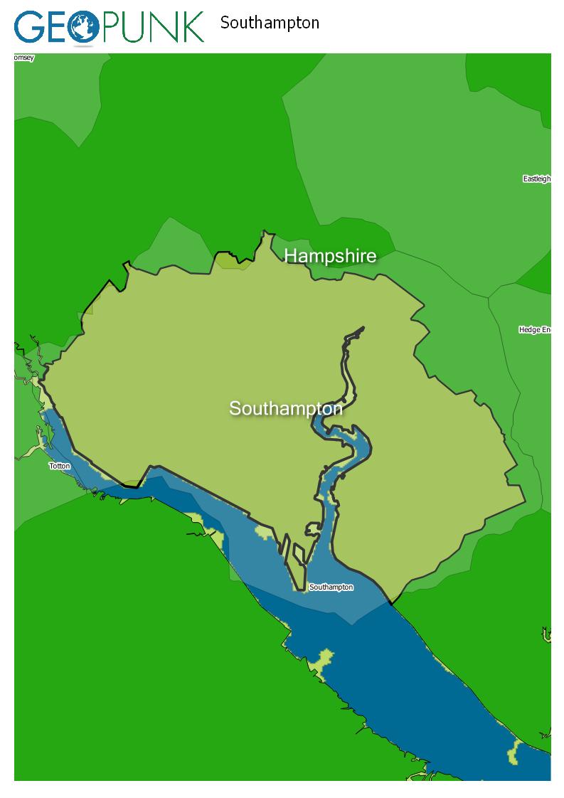 map of Southampton