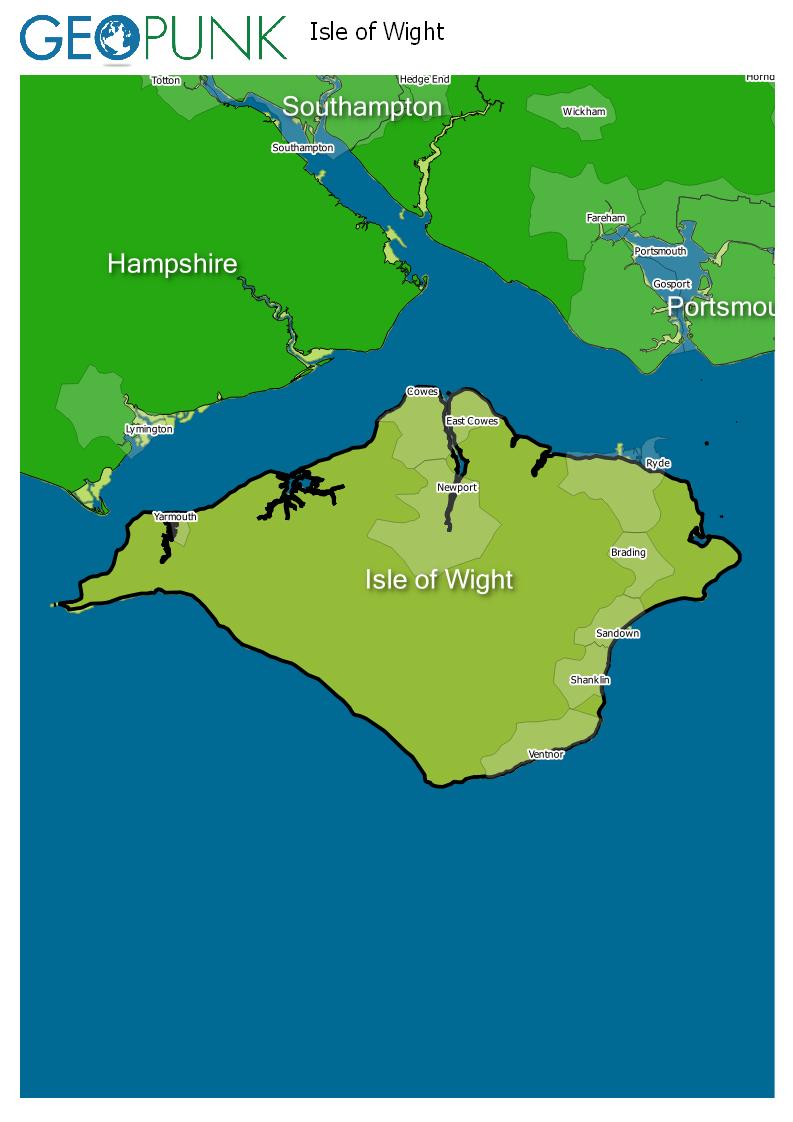 map of Isle Of Wight