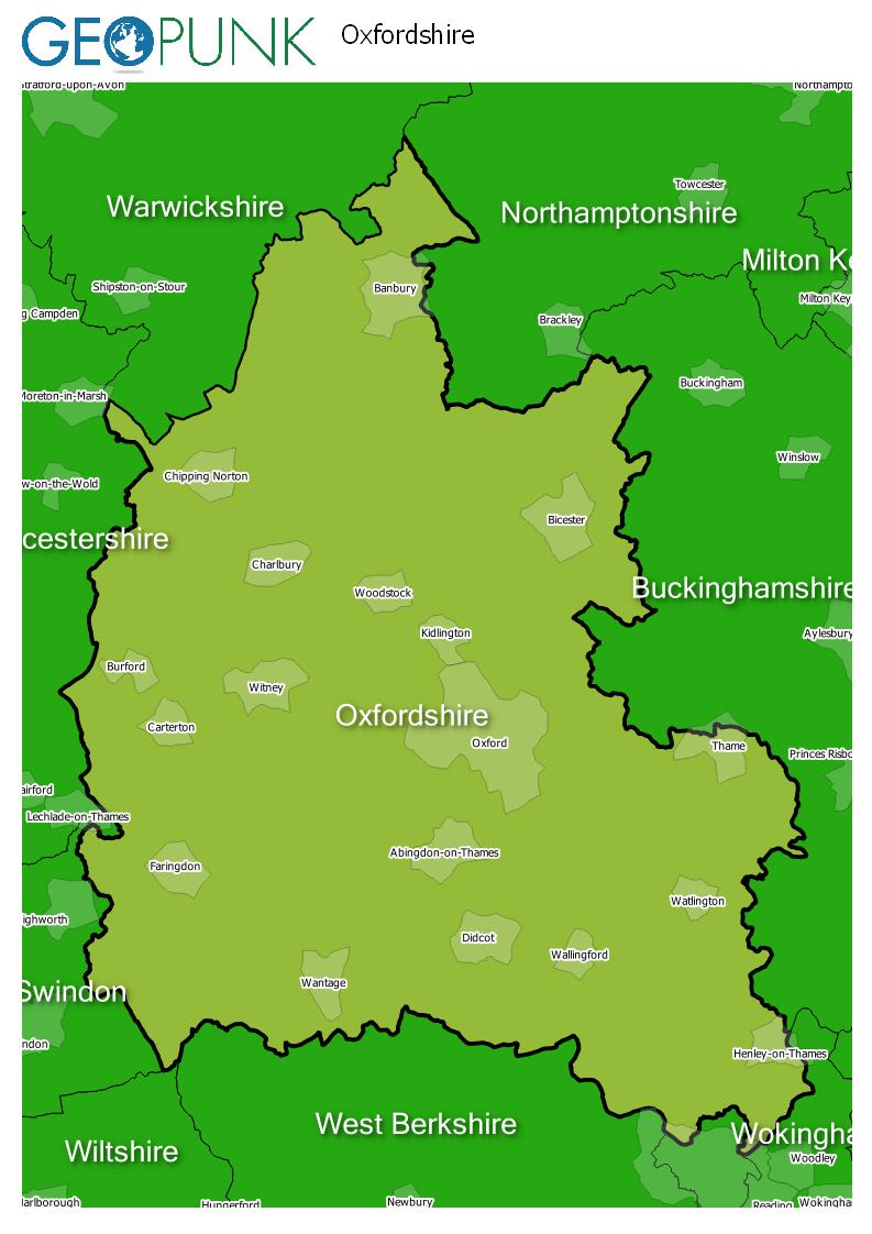 map of Oxfordshire