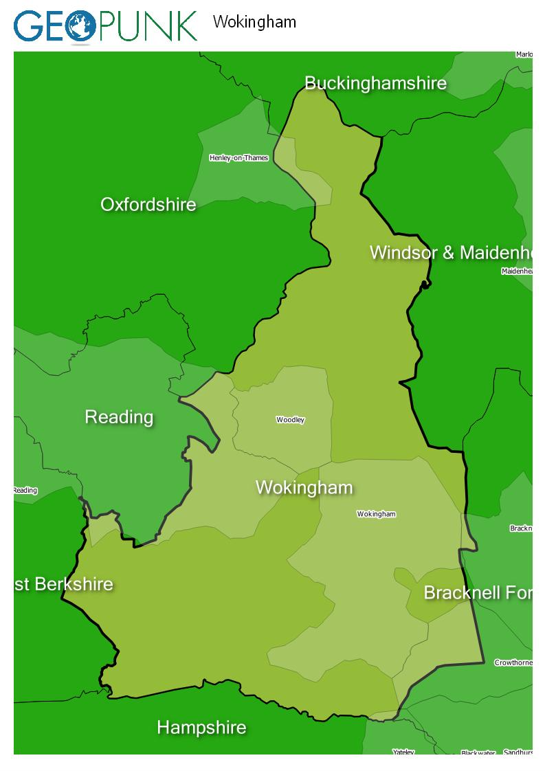 map of Wokingham