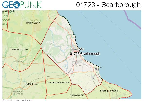 Map of the Scarborough area code