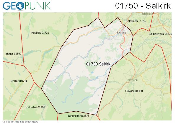 Map of the Selkirk area code