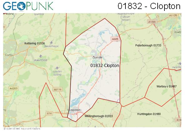 Map of the Clopton area code