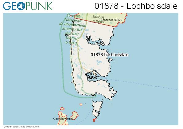 Map of the Lochboisdale area code