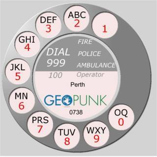 picture showing an old rotary dial for the Perth area code