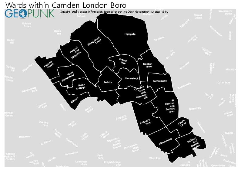 Ward Map Camden London Boro 